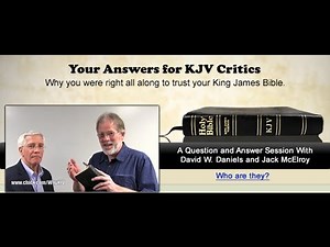 Your Answers For KJV Critics - David W. Daniels, Jack McElroy