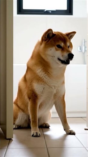 Shiba Inu Refuses Bath: Hilarious 'Brakes On' Standoff! 😂🐕 #puppylove #puppy #cutepuppy