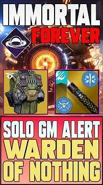 VOID Titan Armamentarium Build | Solo Flawless GM Alert Warden of Nothing | Destiny 2 Praxic Blade