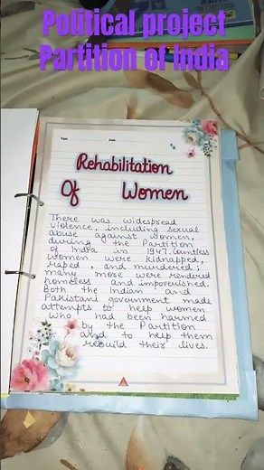 Political science project file on the partition of India class 12