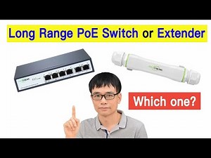 PoE+ switch met groot bereik versus PoE extenders