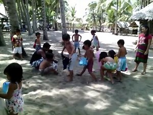 The longest line game at river side beach iloilo