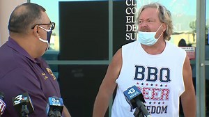 REPLAY: A man interrupted the Clark County Registrar of Voters news briefing as Joe Gloria was trying to give an update on the county’s ballot-counting process. WATCH: https://bit.ly/3mRdyNe | 8 News Now