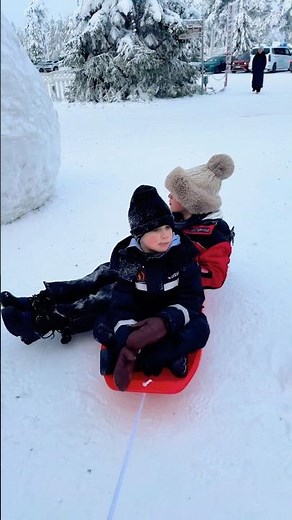 Snow Sledge Fun at Santa Claus Holiday Village ❄️🛷