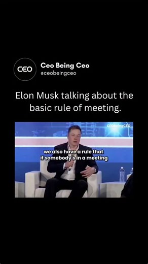 During a productivity-driven internal memo, Elon Musk laid down his meeting rules—intended to keep Tesla/SpaceX lean, fast, and free of wasted time. 𝗡𝗼 𝗹𝗮𝗿𝗴𝗲 𝗺𝗲𝗲𝘁𝗶𝗻𝗴𝘀 🍃 “Excessive meetings are the blight of big companies”—only essential people, only if it adds real value. 𝗗𝗶𝗰𝗵𝘁 𝗳𝗿𝗲𝗾𝘂𝗲𝗻𝘁 𝗺𝗲𝗲𝘁𝗶𝗻𝗴𝘀 🕒 “Get rid of frequent meetings unless there's urgent work”—once urgent issues resolve, cut recurring calls. 𝗪𝗮𝗹𝗸 𝗼𝘂𝘁 𝗶𝗳 𝗻𝗼𝘁 𝗰𝗼𝗻𝘁𝗿𝗶𝗯𝘂𝘁𝗶𝗻𝗴 “It