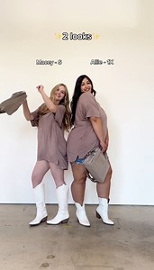 1 Supertee™. 2 ways to style. #fallfashion #oversizedshirt #tryon | POPFLEX Active