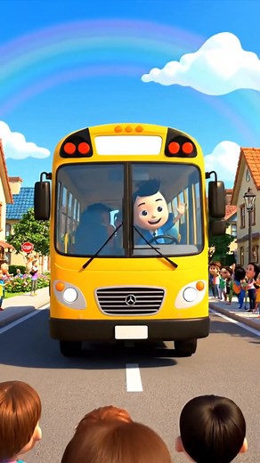 The Wheels on the Bus | Kids Fun Cartoon #WheelsOnTheBus#kidsrhymeschildrensongs#kidsvideosforkids#buscartoon#nurseryrhymes | Bus Cartoon