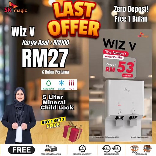 ✨ LAST CALL PROMO WIZ V – Stok Terhad! ✨ Promosi RM27 untuk 6 bulan...