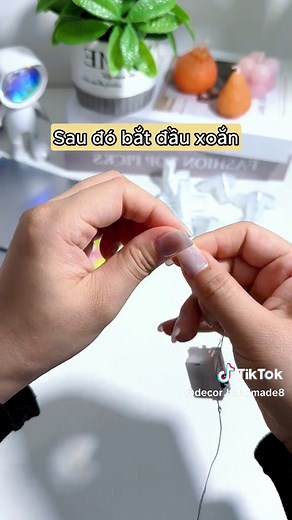 Hướng dẫn làm đèn ngủ hoa tulip. #decor #xuhuong #hkstore #learnontiktok #handmade #diy #quatangnguoiyeu