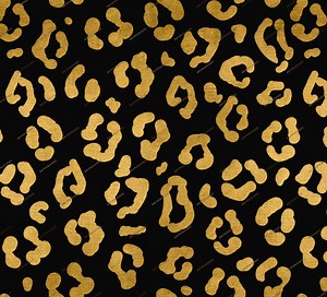 Black   Gold Seamless Leopard Print Background Pattern - Metallic Texture - PNG Digital Download Files - Etsy