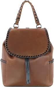 Locking Travel Bag Concealed Carry Allie Leather Backpack with Universal Holster