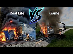 BeamNG.Drive | Game vs Real Life: Insane Train vs Car Crashes Compared #1