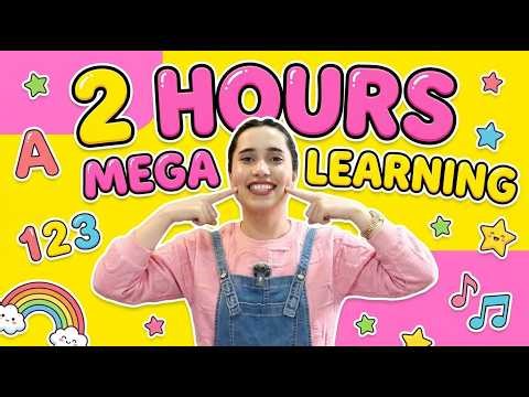 ABC, 123, Colors, Shapes & More! | 2 Hour Kids Learning Mega Compilation | Miss Bubbles