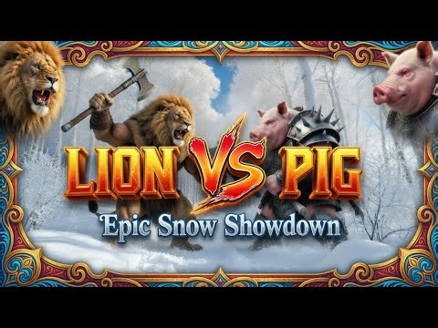 LION VS PIG - Epic Snow Showdown