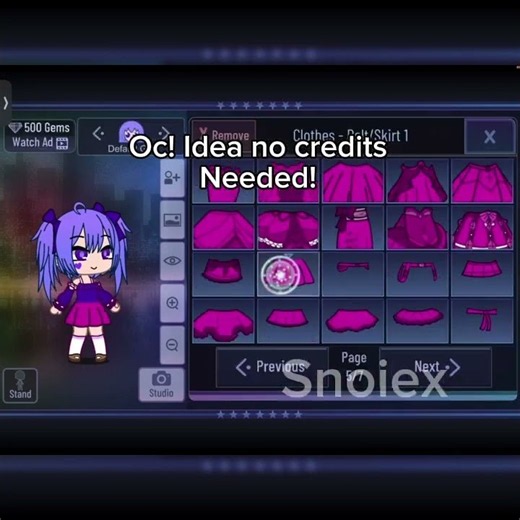 Gacha life oc outfit idea #gachalife #girl #cool #purple #gachaclub