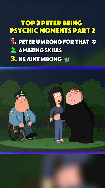 Top 3 Peter Being Psychic Moments Part 2 #familyguy