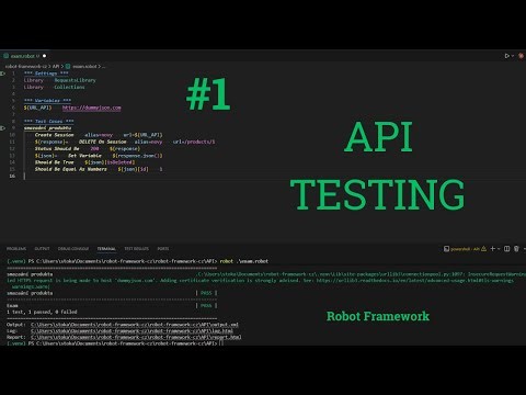 Robot Framework CZ | REST API Testing #1 - RequestsLibrary (GET/POST/PUT/DELETE) tutoriál