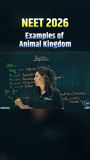Animal Kingdom Examples Trick 🔥 | Fast Revision for NEET 2026 | Biology Shortcut