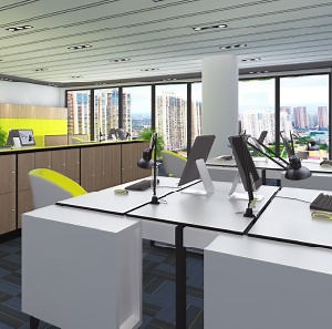 [Hot Item] Office Furniture Debo Moisture Proof Compact Fiberboard Modern Office Table for Office