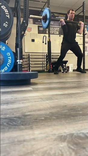 Hang clean triple at 150 #crossfit three high hang power cleans with 150 pounds or 68 kilos oly lift