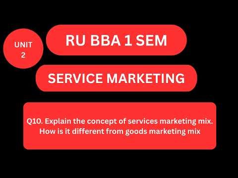 Q10. Explain the concept of services marketing mix. How is it different from goods marketing mix