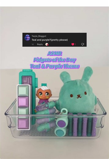 ASMR Fidgets of the Day: Teal & Purple Theme