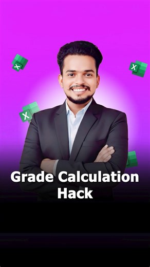 Grade Calculation Hack In Excel 🔥🔥 #thesanbytes #excel #tutorial #exceltips