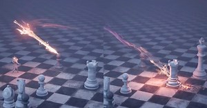 Magical Sword VFX Destroying Chess Piece