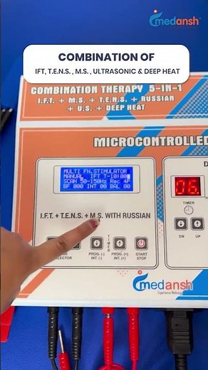 5-in-1 IFT, TENS, MS, Ultrasound & Deep Heat Combo | Physiotherapy Machine #shortsviral