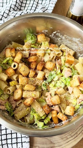 Salmon Caesar Pasta Salad Recipe