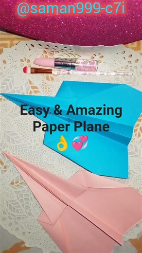 | How to make an easy plane👌💞 | #Amazing paper plane #art #viralshorts