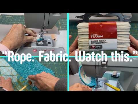 How to Make a Rope Bowl with Fabric 🌊 Easy Wave Basket DIY Tutorial