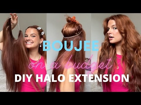 DIY HALO EXTENSION! learn how to make your own halo extension! BOUJEE on a BUDGET ep. 3 🫶🏼🥂✨