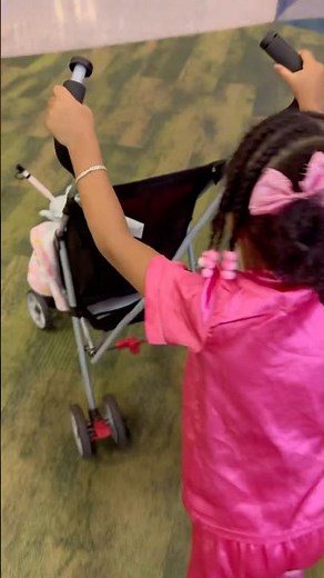 Mom catches daughter pushing babies in stroller #shorts
