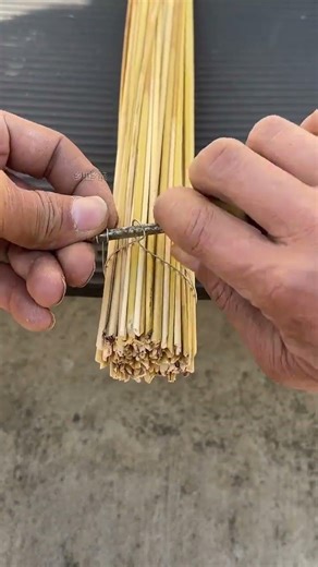 Broom making process #Handmade woodworking#3a0e3