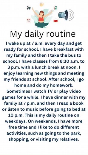 My Daily Routine in English: School, Friends, and Fun Activities