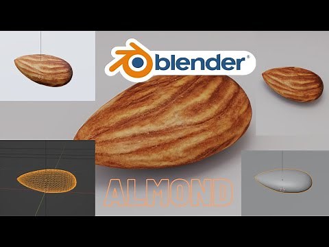 Creating a 3D Almond Seed in Blender: Modeling and Texture Painting