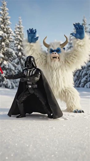 Darth Vader trains the Hoth Yeti #yeti #darthvader