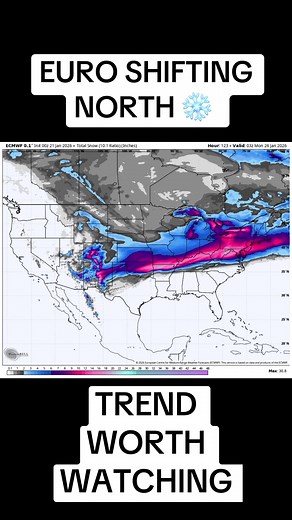 Weather Update: Notable Euro Model North Shift Trends