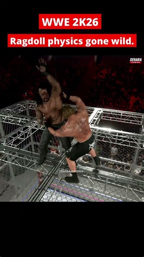 Hell in a Cell Top Move + Ragdoll Physics in WWE 2K26 🔥