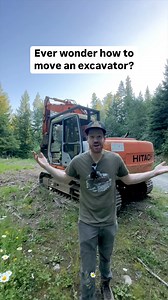 Moving our excavator to the mobile home project! Had to bring over the big equipment for what we’ve got on the works… Any guesses what this will be used for? | Ambition Strikes