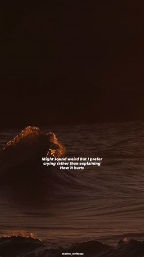 🎀 on Instagram: "Might sound weird But I prefer crying rather than explaining How it hurts"