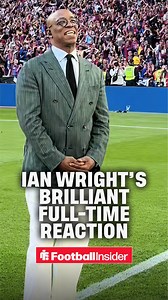 🤩 Watch Ian Wright's wholesome reaction to Crystal Palace lifting their first major trophy at Wembley. | Football Insider