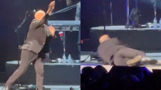 "Frail" Billy Joel falls over on stage during gig
