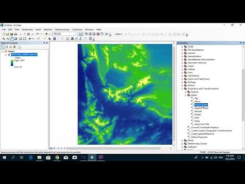 Changing the Projection of a Raster using ArcGIS