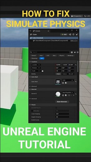 SIMULATE PHYSICS FIX in Unreal Engine#UnrealEngine #GameDev #WorkingSmart #IndieDev #FYP