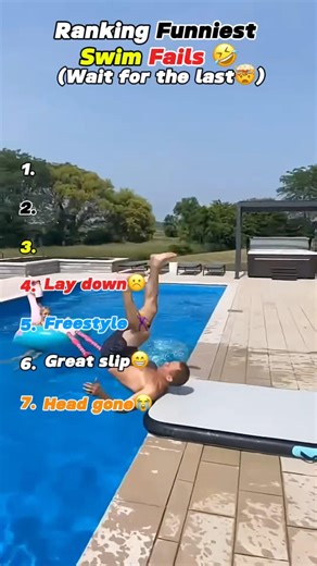 Ranking Funniest Swim Fails 🤣 (The last would blow your mind) #swimmemes #swimvideo