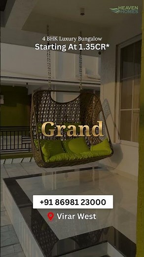 Your Dream 4 BHK Bungalow Is Ready! 😍 Luxury Living in Virar West | Heaven Homes #villa