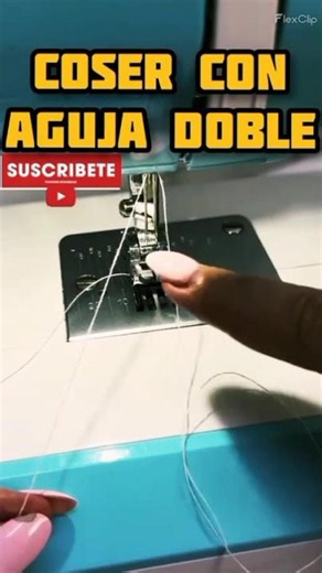 SEWING WITH A TWIN NEEDLE #needle #sewing #machine