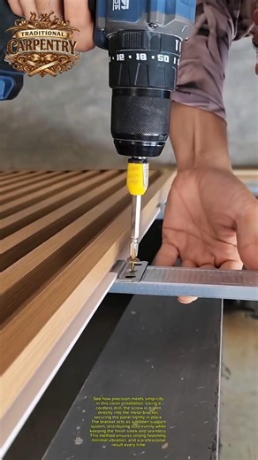 Perfect Hidden Bracket Install with Drill #construction #woodworking #tools